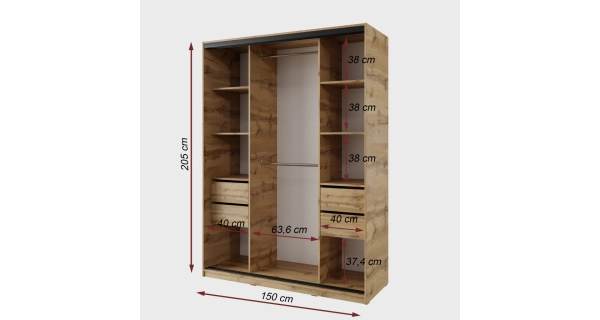 Ložnice NEJBY BARNABA 150, dub wotan