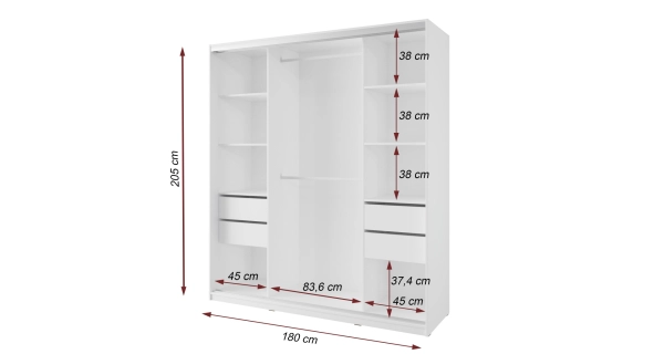 Ložnice NEJBY BARNABA 180, bílá