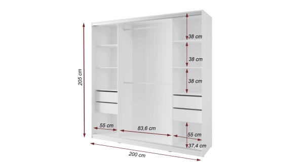 Ložnice NEJBY BARNABA 200, bílá