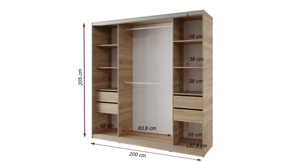 Ložnice NEJBY BARNABA 200K, dub sonoma