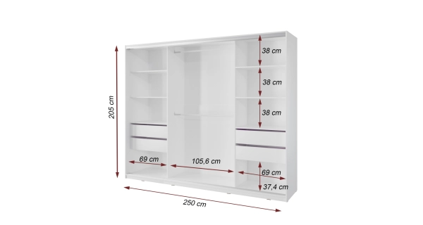 Ložnice NEJBY BARNABA 250, bílá