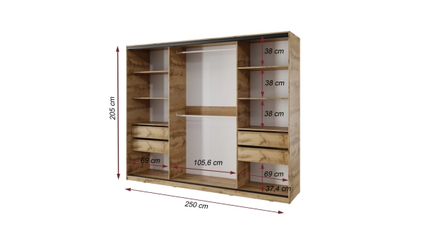 Ložnice NEJBY BARNABA 250K, dub wotan
