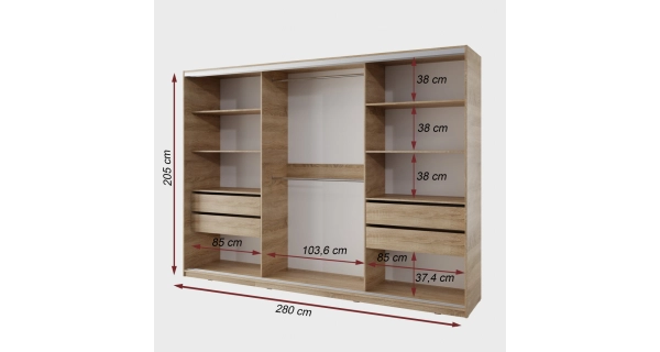 Ložnice NEJBY BARNABA 280, dub sonoma