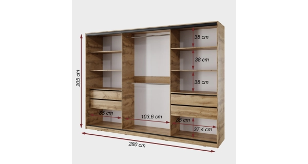Ložnice NEJBY BARNABA 280, dub wotan