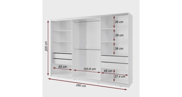 Ložnice NEJBY BARNABA 280K, bílá