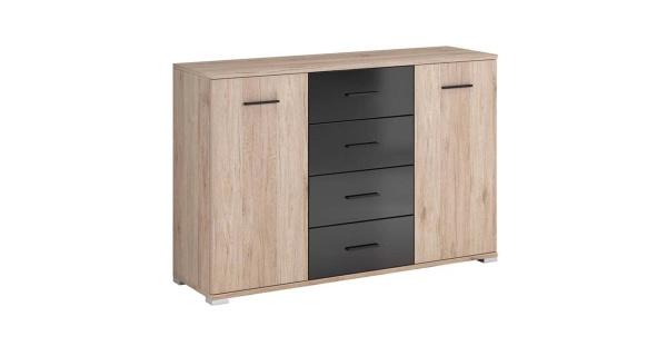 Ložnice RADICH, dub sanremo/černá