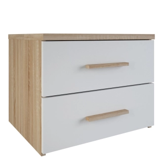 Ložnice WHEELER, dub kartáčovaný/bílá mat