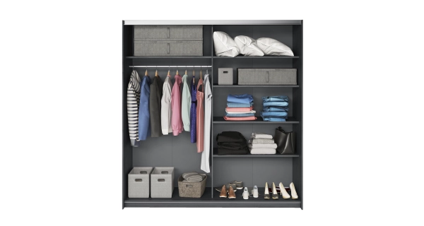 Ložnice ZANDER 1 s postelí 160x200 cm, dub carbon