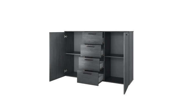 Ložnice ZANDER 2 s postelí 180x200 cm, dub carbon