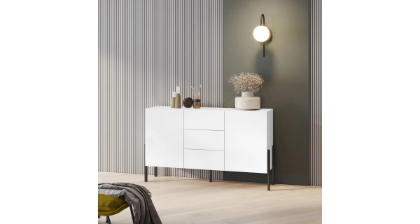 LUCERNE komoda 2D3S, bílá