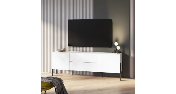 LUCERNE TV stolek 2D2S, bílá