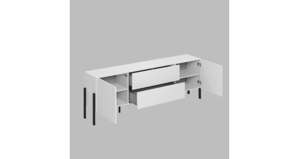 LUCERNE TV stolek 2D2S, bílá