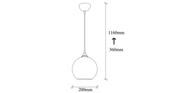 Lustr CENVEL 1xE27 20x36-116 cm, zlatá/černá