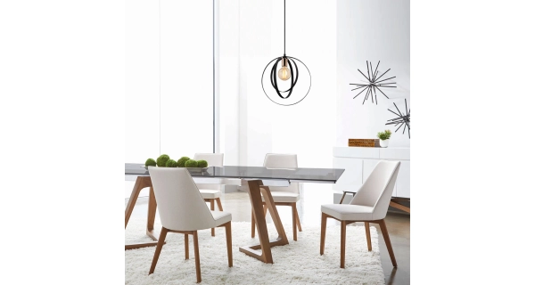 Lustr CENZEL 1xE27 35x50-131 cm, černá