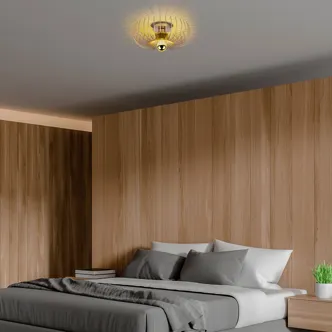 Lustr DARTOL 1xE27 36x12 cm, zlatá