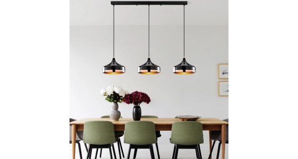 Lustr GRAMIR 3xE27 146x42-122 cm, černá