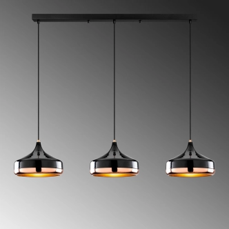 Lustr GRAMIR 3xE27 146x42-122 cm, černá