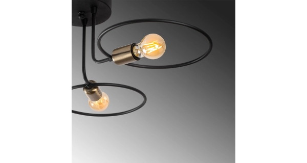 Lustr LINMIR 3xE27 66x22 cm, černá