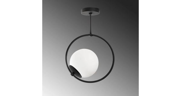 Lustr LINVEL 1xE27 26x39 cm, černá/bílá