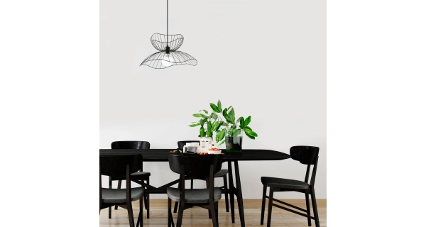 Lustr MALFIR 1xE27 50x41-121 cm, černá