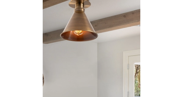 Lustr MIRDRON 1xE27 20x24 cm, měděná