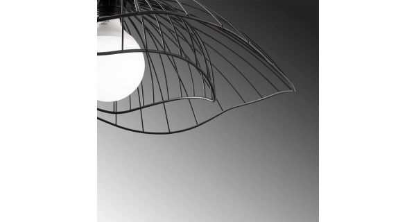 Lustr SOLZEL 1xE27 50x31-111 cm, černá