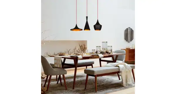 Lustr TORNOR 3xE27 80x50-130 cm, černá/zlatá