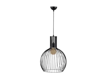 Lustr ZALLON 1xE27 38x66-146 cm, černá