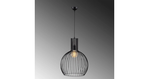 Lustr ZALLON 1xE27 38x66-146 cm, černá