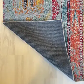 Luxusní koberec, bavlna/polyester, nízký vlas, protiskluzový, 160 x 230 cm