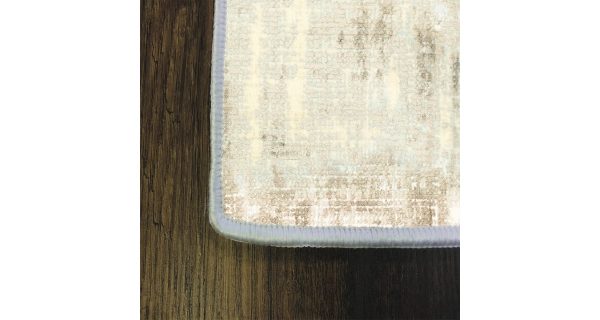 Luxusní koberec, syntetický, nízký vlas, protiskluzový, šedý, 120 x 180 cm