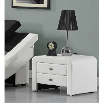 LYONOG čalouněný noční stolek, bílá