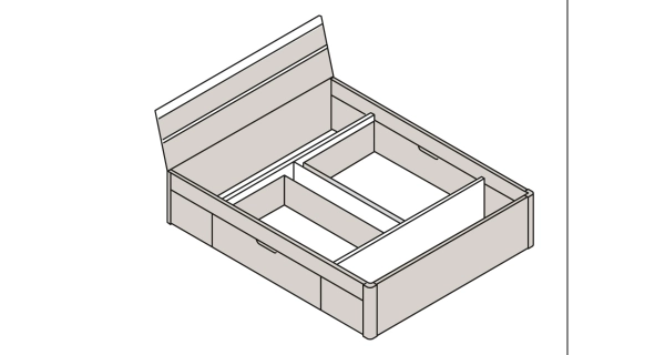MAGGIE postel 180x200 cm, dub san remo světlý/bílá 