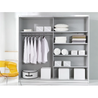 MAGGIE šatní skříň se zrcadlem 180, černá