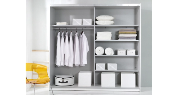 MAGGIE šatní skříň se zrcadlem 180, černá