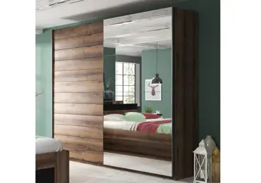 MAGGIE šatní skříň se zrcadlem 200, dub monastery 