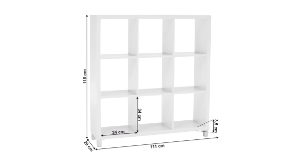 MAIKO regál typ 5, bílá