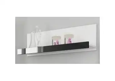 Malá police MOLTENO, bílá/černý lesk