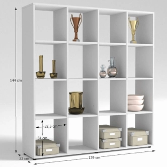 MALAYA, regál, bílá