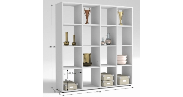 MALAYA, regál, bílá