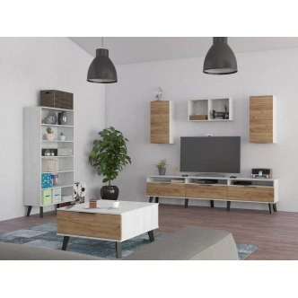 Malý konferenční stolek OSMAK, craft bílý/craft zlatý, 5 let záruka