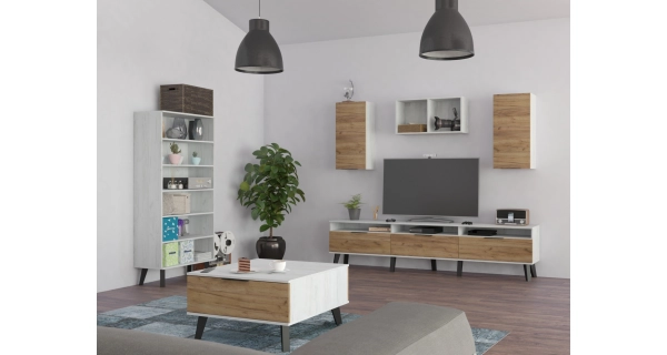 Malý konferenční stolek OSMAK, craft bílý/craft zlatý, 5 let záruka