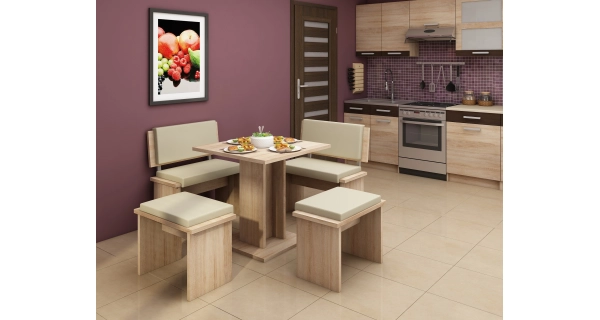 Malý stůl GURLAN, dub sonoma světlý, 5 let záruka