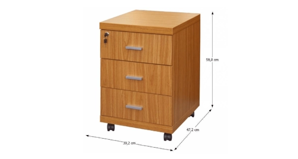 MANIPA kontejner se zásuvkami, třešeň