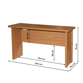 MANIPA psací stůl 150 cm, třešeň