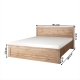 Manželská postel LIBERATA 160x200 cm, dub wotan