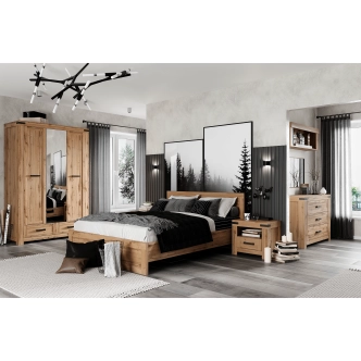 Manželská postel LIBERATA 180x200 cm, dub wotan