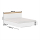 Manželská postel VENUSTA 160x200 cm, bílá/dub wotan