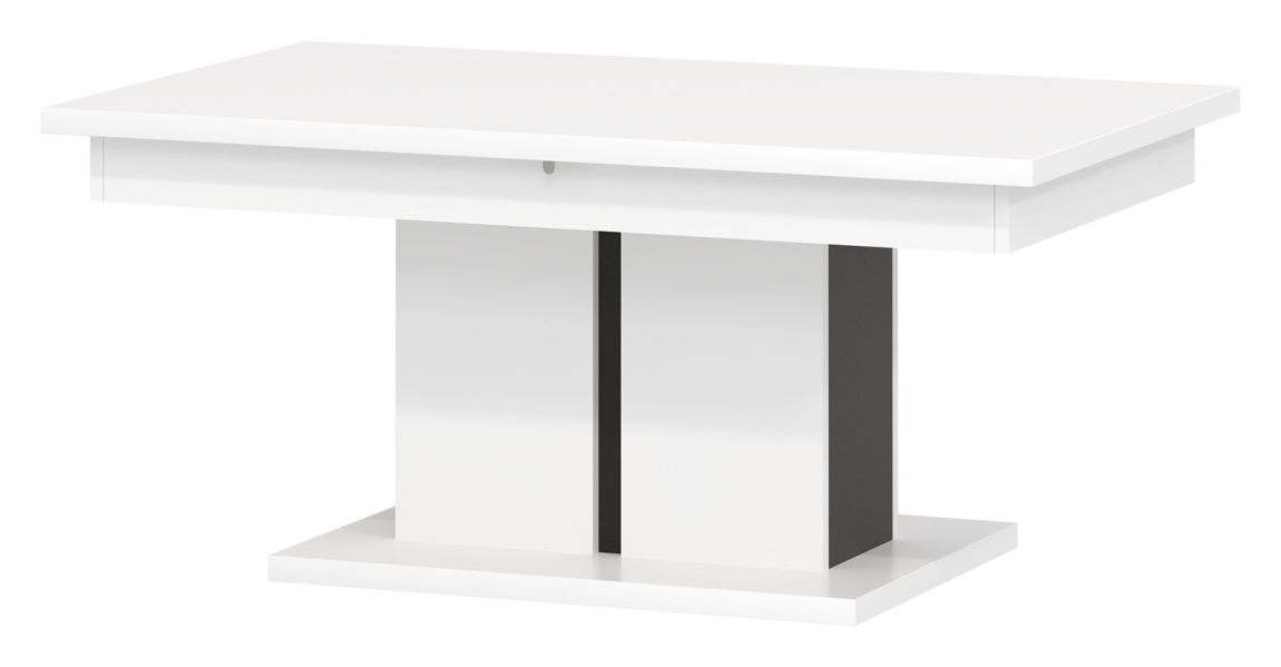 Levně Konferenční stolek SIGOURNEY, bílá/černá