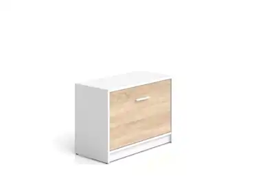 MARIONET botník s jedním výklopem, bílá/dub sonoma